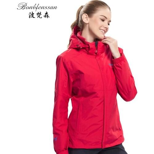 Women 2-Layer Outdoor Jacket Windproof Warm Hiking jacket women Camping jacket Tear-resistant Hiking Climbing Skiing Female Coat