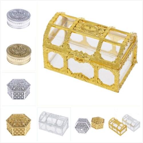1PCS Wedding Favor Hollow Gold Foil Cake Candy Box Marriage Baby Shower Gift Box Packaging Party Event Supplies