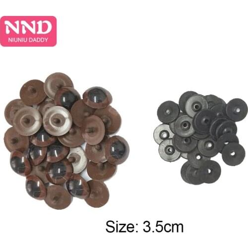 Niuniu Daddy 10pcs Round Plastic Clear Toy Eyeballs With Hard Washer 3.5/2.8/2.5/2.2/2cm For Teddy Bear Panda Animals Plush Doll