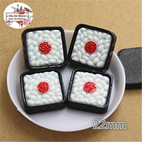10PCS sushi Resin Flat back Cabochon Miniature food Art Supply Decoration Charm Craft DIY Accessories