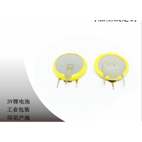 10PCS JAPAN CR2032 Tabs Solder Foot Soldering Welding Battery Button Cell Coin Batteries 210mAh 3V Bluetooth Battery