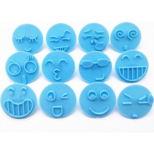 Smiling Face 13Pcs Embossing Mould Fondant Biscuits Mold Plastic Cake Decorating Tools Cookie Cutters Set Baking Accessories