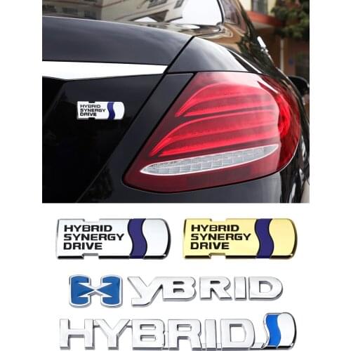 1X 3D Metal Hybrid logo Car Stickers Emblem Auto Badge Decal For Toyota Prius Camry Crown Auris Rav4s Car Styling