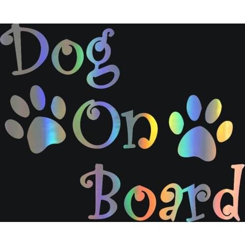 200x162mm Car Sticker DOG ON BOARD Funny Motorcycle Stickers Decals Car Styling Decoration Door Body Window Vinyl Stickers