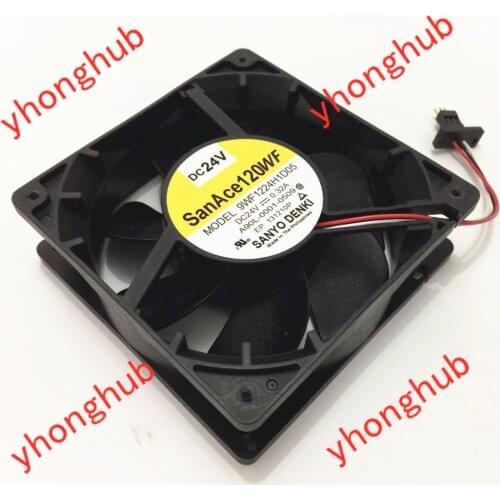 SANYO DENKI 9WF1224H1D05 DC 24V 0.32A 120x120x38mm 3-Wire Server Cooling Fan
