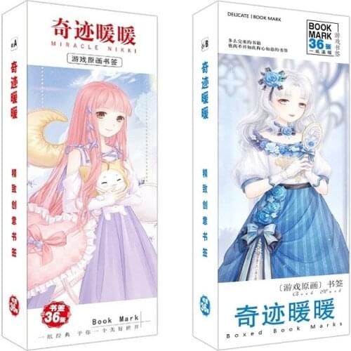 36 Pcs/Set New Game Miracle Nikki Paper Bookmark Stationery Bookmarks Book Holder Message Card