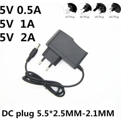 AC / DC Adapter DC 5V 0.5A 1A AC 100-240V Converter power Adapter 5 V Volt 1000MA Power Supply Charger