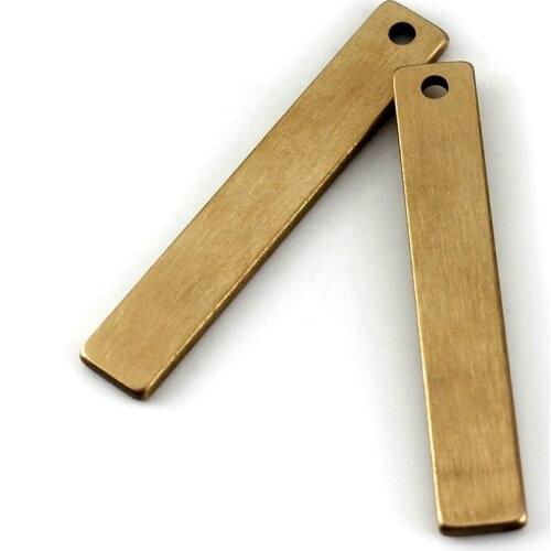 1 Pcs Solid Brass Keyrings Pedant Stuff and Animal Anti-lost for contacting Laser printing brass bar Leather craft DIY accessory