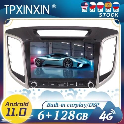Carplay For Hyundai IX25 Android11 Car Radio GPS Navigation Head Unit Multimedia Stereo Player