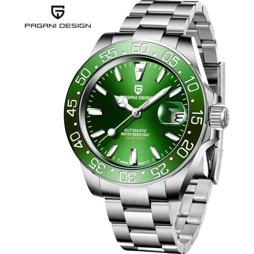 Pagani Design 2021 Top Brand Watch Men Stainless Steel 100m Waterproof Clock Mens Automatic Mechanical Watch Relogio Masculino