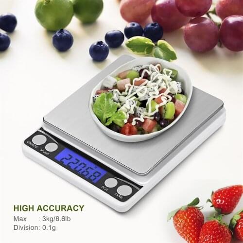 2kg/0.1g Digital Kitchen Scale Food Scale Multifunction Scale Electronic Baking & Cooking Scale with LCD Display
