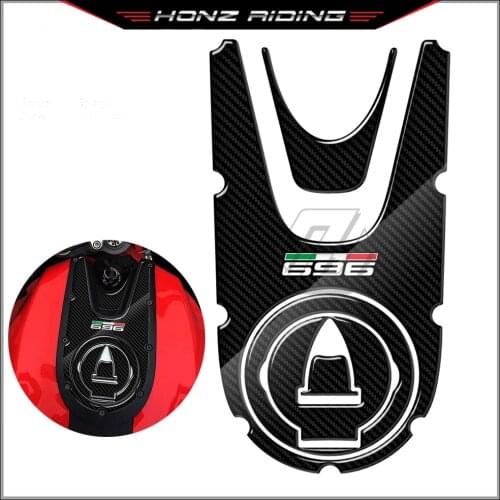 For Ducati Monster 696 2008-2014 3D Carbon-look Motorcycle Fuel Gas Cap Stickers Tank Pad Protection