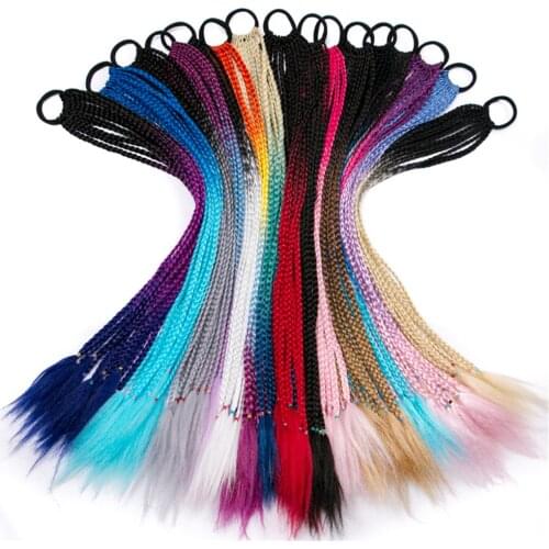 Valentines Day Elastic Hair Band Rubber Band Hair Styling Tools Wig Headband Girls Twist Braid Rope Headdress Braided Colored