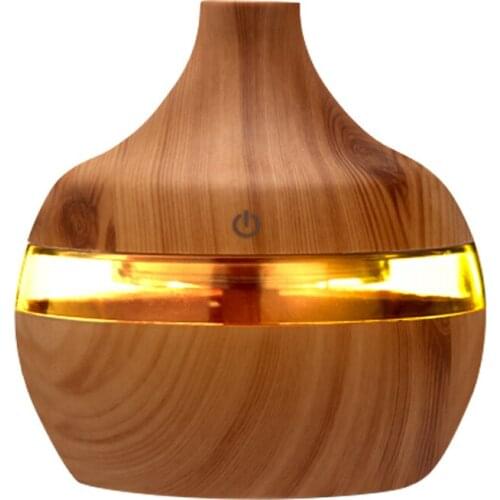 AICHEN Electric Humidifier Essential Aroma Oil Diffuser Ultrasonic Wood Grain Air Humidifier USB Mini Mist Maker LED Light For