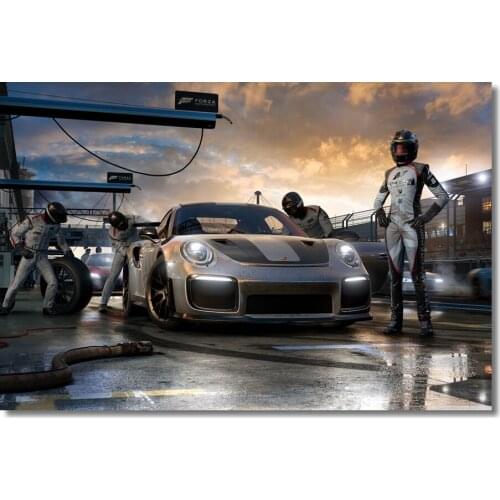 Forza Motorsport 7 Porsches 911Racing Sport Car Wall Art Posters and Prints Canvas Paintings for Home Room Decor