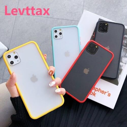 1pcs Hybrid Matte Soft Transparent Bumper Shockproof Case For iPhone 12 Mini 11 Pro X Cover For iphone XR XS Max 6S 7 8 Plus
