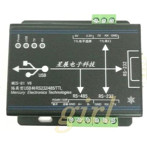 Isolated USB to RS232 RS485 TTL Industrial High Speed Magnetically Isolated Serial Port Photoelectric Isolation