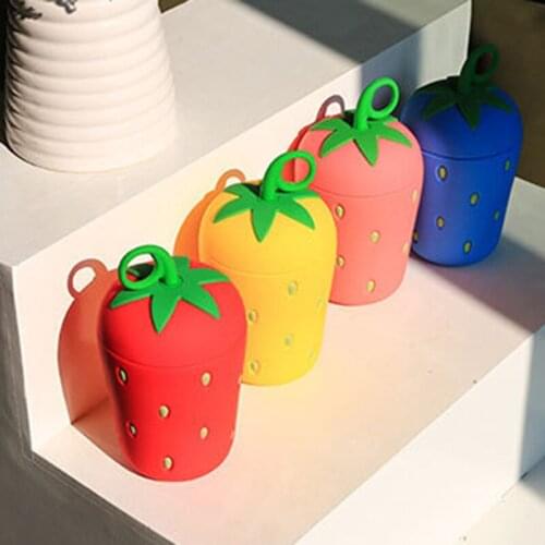 Creative Strawberry Water Cup Portable Heat-Resistant Stainless Steel Vacuum Flask for Home Camping Traveling JW