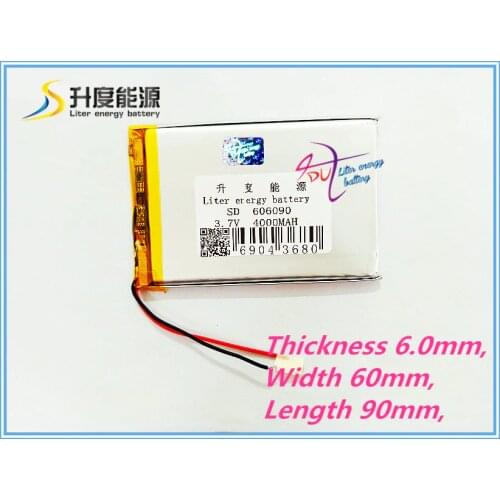 Liter energy battery 3.7V original dual engine N70HD 606090 built-in battery 4000mAh tablet battery