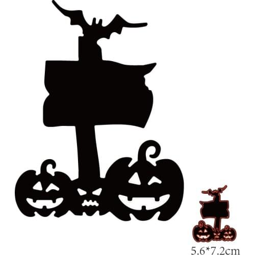 Metal Cutting Dies Halloween Pumpkin Post DIY Scrapbooking Paper Craft Handmade Album Card Punch Art Die Cut