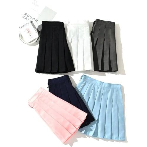 XS-3XL Women Skirt Fashion High Waist Pleated Skirt Sweet Cute Girls Dance Mini Skirt Cosplay Preppy Uniform School Short Skirts