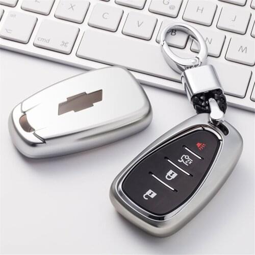 Soft TPU Car Key Cover Fob Case Shell Chevrolet Key Remote Cover Chevy Camaro Cruze Malibu 2017 Hand-woven Keychain Keyring