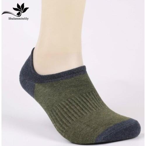3Pair/lot Plus Big size socks EU40-45 Boat Socks Non-slip Silicone Invisible Cotton Socks Male Ankle Sock slippers Meia