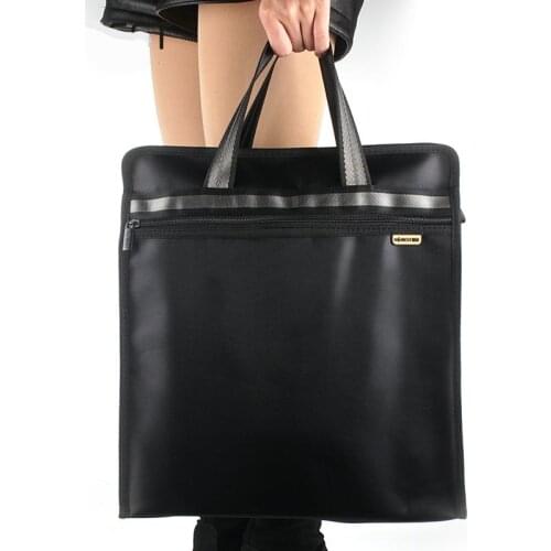 New Vertical File Bag A4 Portable Business Document Bag Large Capacity Zipper Bag School Book Bag