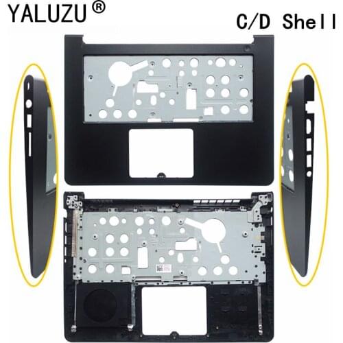 YALUZU NEW case For Dell Inspiron 14 5000 5447 5445 5448 5457 5442 5443 P49G Palmrest Upper cover bottom base case LOWER topcase