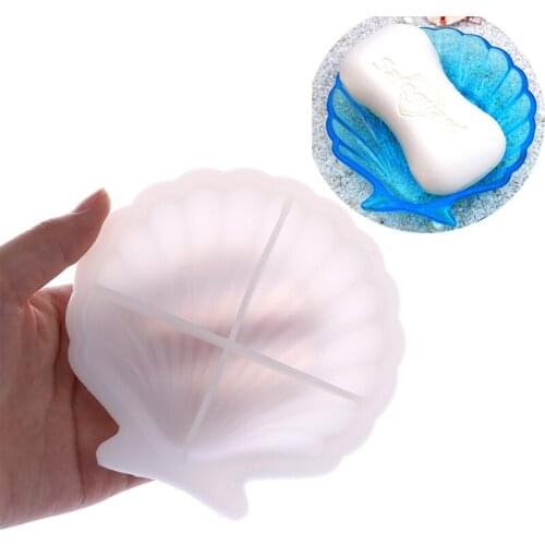 Shell Sahpe Plate Tray Coaster Silicone Molds UV Epoxy Resin Molds DIY Soap Dish Casting DIY Coasters Mould Making Tools