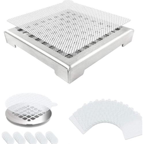 12 Pcs Disposable Shower Drainage Net Sticker Kitchen Bathroom Shower Floor Drainage Anti-blocking Cover Net