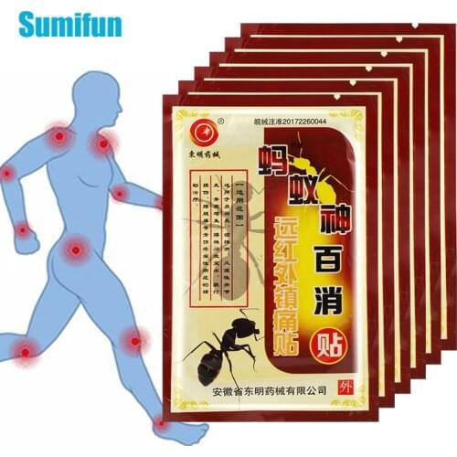48pcs Ants Extract Analgesic Plaster Pain Patches Neck Back Lumbar Knee Joint Muscle Soreness Sprain Treatment Medical Plaster