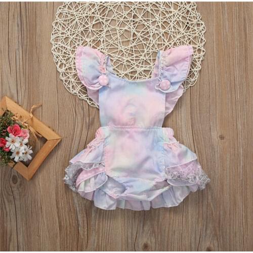 Pudcoco Newborn Baby Girl Floral Romper Sleeveless Bow Ruffles Jumpsuit Outfits Sunsuit Baby Summer Clothing