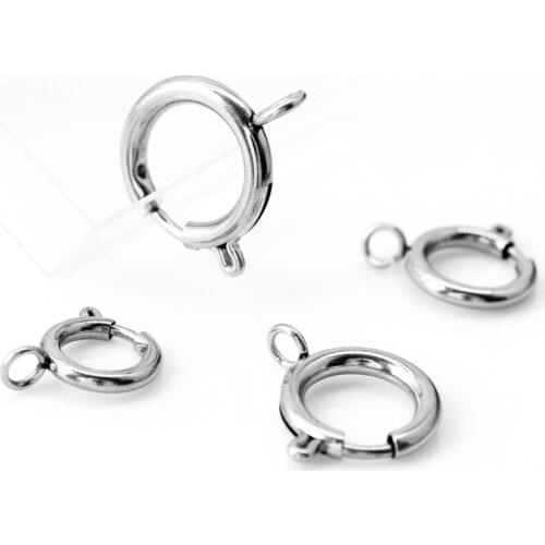 Spring buckle stainless steel key ring Key Ring 8-character necklace bracelet lobster buckle