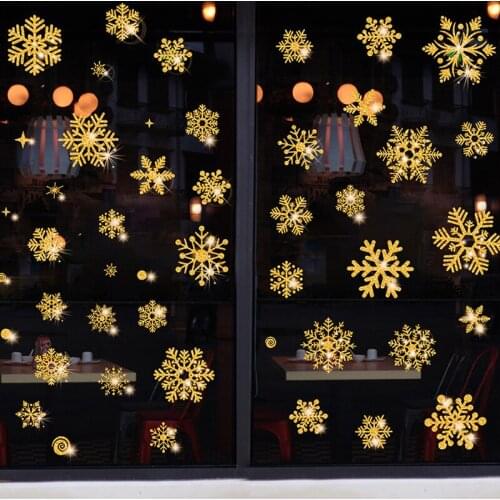 Christmas Snowflake Window Sticker Christmas Wall Stickers Kids Room Wall Decals Christmas Decorations For Home New Year