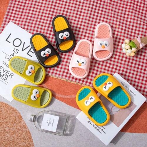 Boys and Girls Slippers Summer Home Room Kids Shoes Soft Bottom Bathroom Cartoon Children Baby Slippers Flip Flops Kids