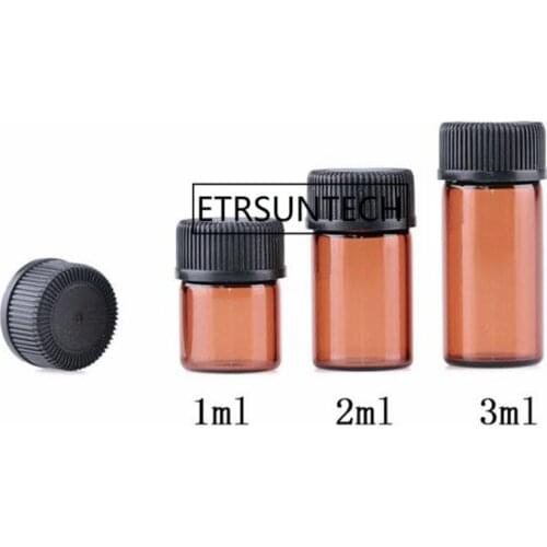 1ml/2ml/3ml Glass Bottle Empty Bottle For Essential Oil Perfume Liquid Storage Bottles Container F1557