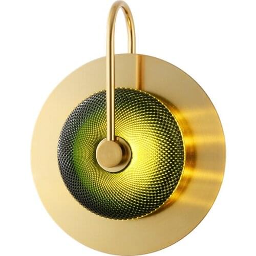 Led Wall Light Luxury Wall Lamp Living Room Designer Creative Round Bedroom Aisle Corridor Wrought Iron Lamps Light Fixtures