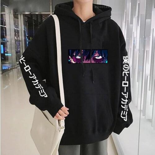 Anime My Hero Academia Terror Dabi Eye Cartoon Men Hoodies Harajuku Streetwear Oversized Women Winter Long Sleeve Sweatshirts