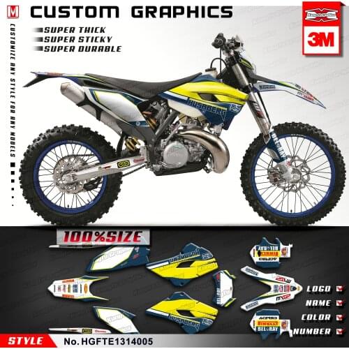 KUNGFU GRAPHICS Motocross Stickers Vinyl Wrap for Husaberg TE 125 250 300 / FE 250 350 450 501 2013 2014 (Style no.HGFTE1314005)