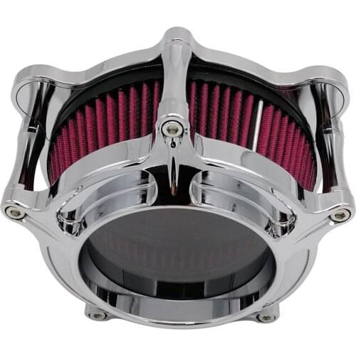 Motorcycle Chrome Housing Air Cleaner Intake Grey Filter For Harley Sportster XL Touring Street Glide FLHR Softail Dyna FLSTNSE
