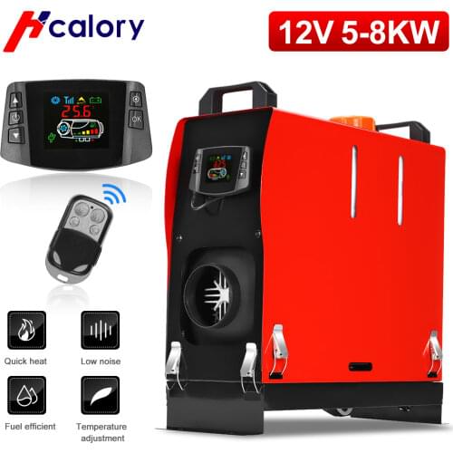 All In One 8000W Air diesels Heater 8KW 12V One Hole Car Heater For Trucks Motor-Homes Boats Bus +LCD key Switch+English Remote