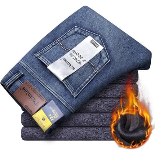 WTHINLEE Men's Jeans With Fleece