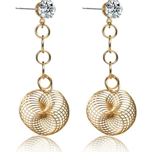 1pair Fashion elegant long earrings exaggerated geometric earrings chain earrings for wedding party gift