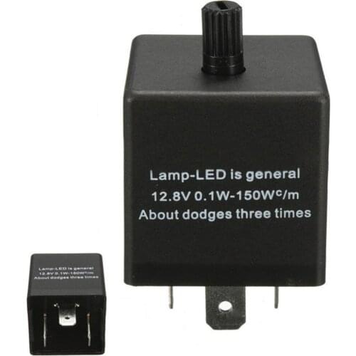 1Pcs 12V 0.02A to 20A 0.1W to 150W 3-PIN Electronic LED Adjustable Flasher Relay For Car Turn Signal Light #275614