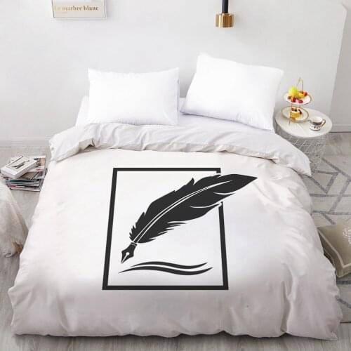 1 Pcs 3D Printed Simple Feather Duvet Cover 240x220 King Size Printing NO Pillowcases And NO Sheets Home Textiles Comforter