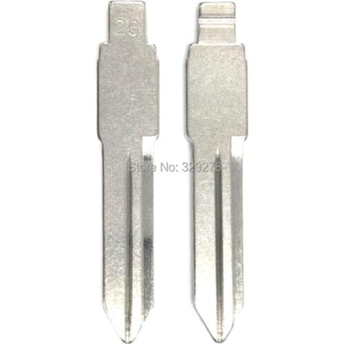10pcs/lot Metal Blank Uncut Flip KD Remote Key Blade Type #26 for GM for Buick NO.26 blade