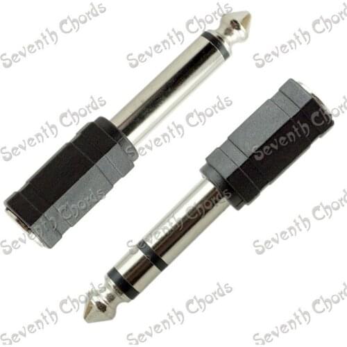 10 Pcs Microphone Guitar Cable Audio Converter Adapter Coupler Connector 1/8inch 3.5 Female To 1/4inch 6.35 Male Plug