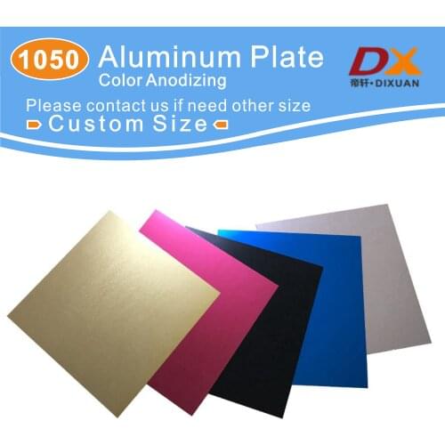 1050 Al Plates Customizable Color Anodized Aluminum Blank Laser Engraved Marking Material Custom Size According To Your Drawings