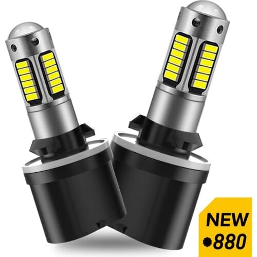 2Pcs 881 880 H27 H1 H3 High Quality LED Auto Fog Lamp Car Anti Fog Light Bulb Foglamps 6000K White Driving Running Lights 12V
